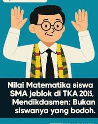 Nilai Matematika TKA Dibawah Rata-rata, Mendikdasmen: Tidak Masalah